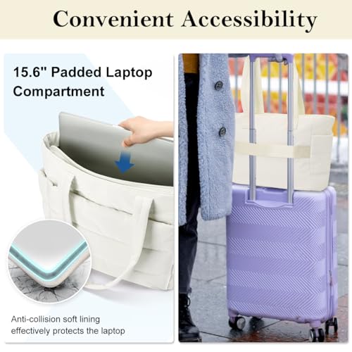 PALAY® Fashion Tote Bag for Women Soft Handbag Lightweight Puffy Travel 15.6 inches Laptop Quilted Shoulder 13.8X6.3x19.3 inches 2PCS PALAY® Fashion Tote Bag for Women Soft Handbag Lightweight Puffy Travel 15.6 inches Laptop Quilted Shoulder 13.8X6.3x19.3 inches 2PCS
